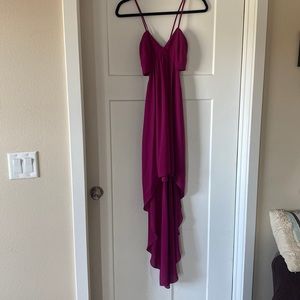 Express magenta high low dress